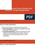 Week 11 International Finance Monetary Policy Module 011 Foreign Exchange Market