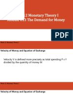Week 12 Monetary Theory I Module 013 The Demand For Money