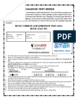 LE-Mock CLAT 01 Questions-2023@Material - Theka