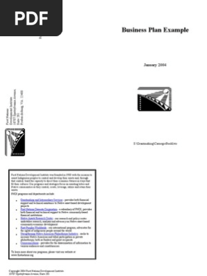 Business Plan Example