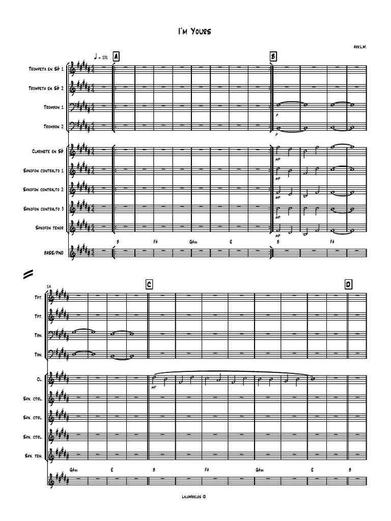 Im Yours Partitura Completa PDF