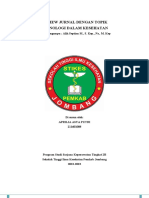 Review Jurnal Dengan Topik Teknologi Dalam Kesehatan: Dosen Pengampu: Alik Septian M., S. Kep., NS., M. Kep