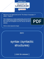 Intro 2 Syntax #2 Flashcards