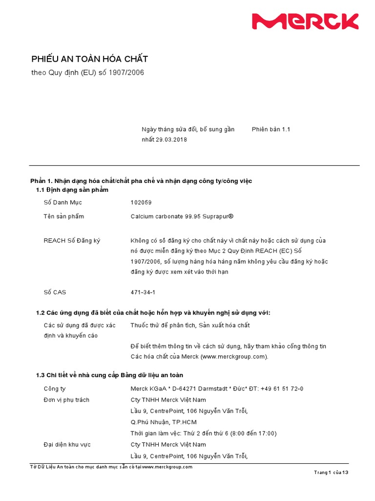 Canxi Carbonate | PDF