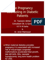 Pre Pregnancy Counseling in Diabetic Patients