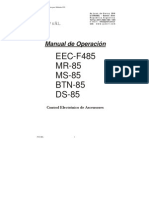 Manual de operación para Módulos F85 de control de ascensores