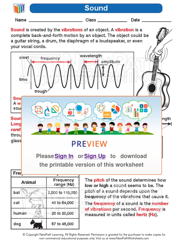 Activity Lesson Science Grade 8 Sound 2 4 | PDF | Sound | Frequency