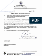 DM Osds No. 012 Use of Official Transmittal Template