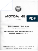 Motom 48 1954 - Catalogo Ricambi - Supplemento n.3 Bis