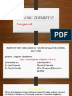 Organic Chemistry: Assignment