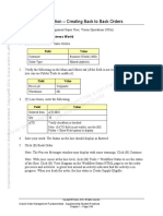 use this Student Guideฺ: Guided Demonstration - Creating Back to Back Orders