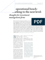 # Taking Operational Bench-Marking To The Next Level:: Thoughts For Investment Management Firms