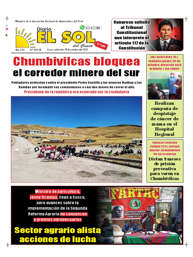 Miércoles 19 De Octubre 2022 Pdf Perú Agricultura