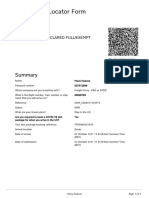 Passenger Locator Form: Green