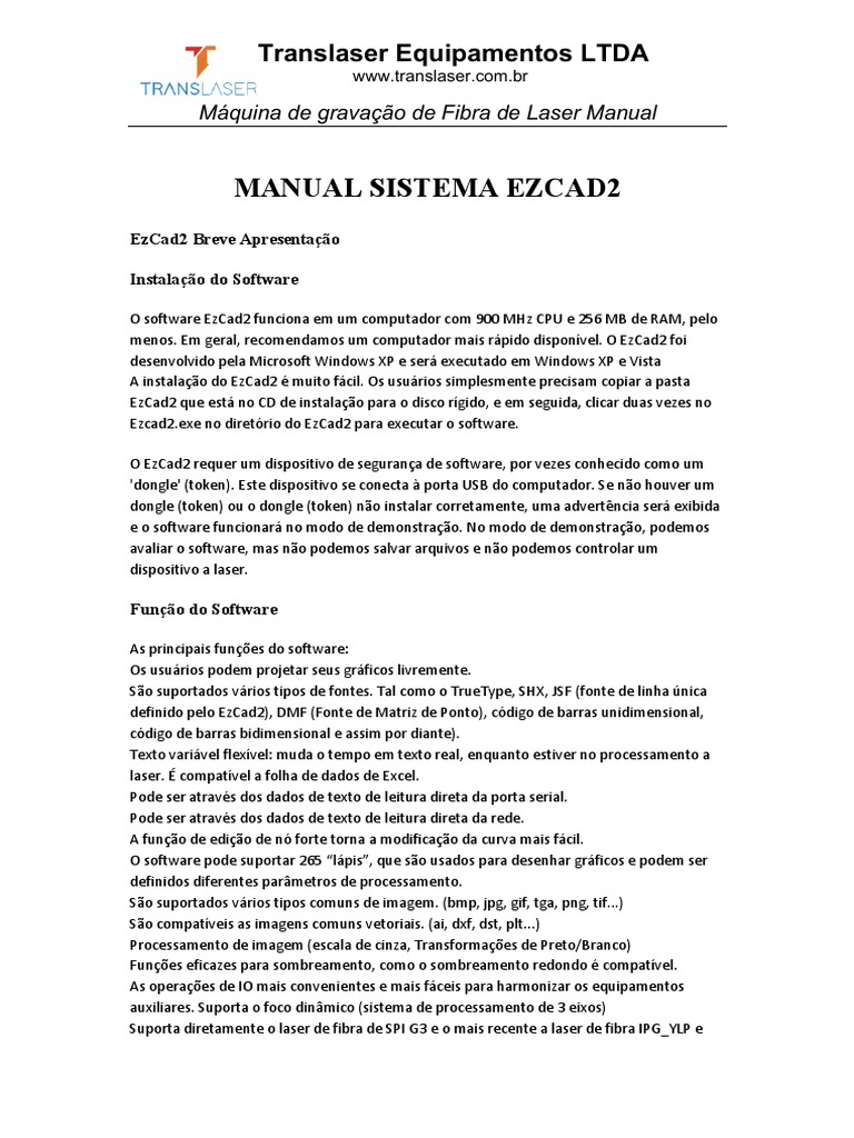 Manual Sistema Ezcad2 | PDF | Janela (informática) | Programas