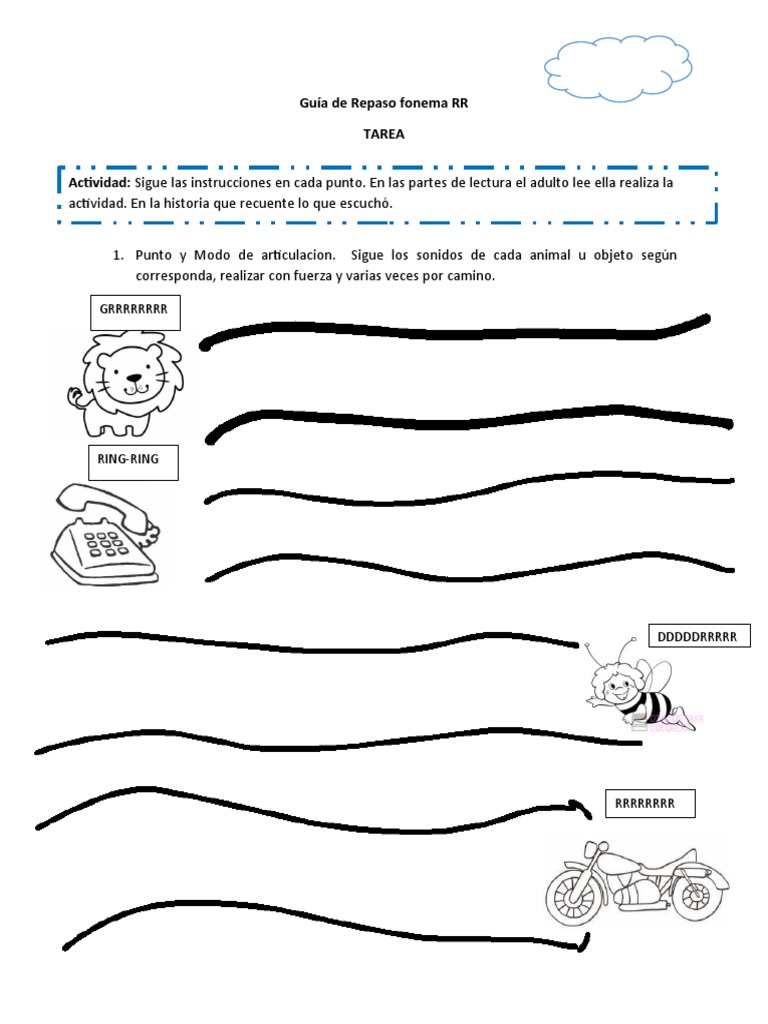 Actividades para el fonema RR | PDF
