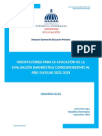 Evaluación Diagnóstica 2022 - 5to Grado