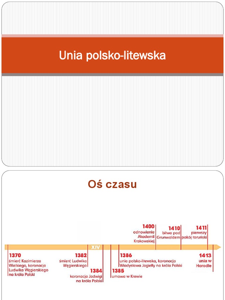 Jak Unia Polsko Litewska Może Wpłynąć Na Sytuację Zakonu Krzyżackiego Unia Polsko-Litewska | PDF