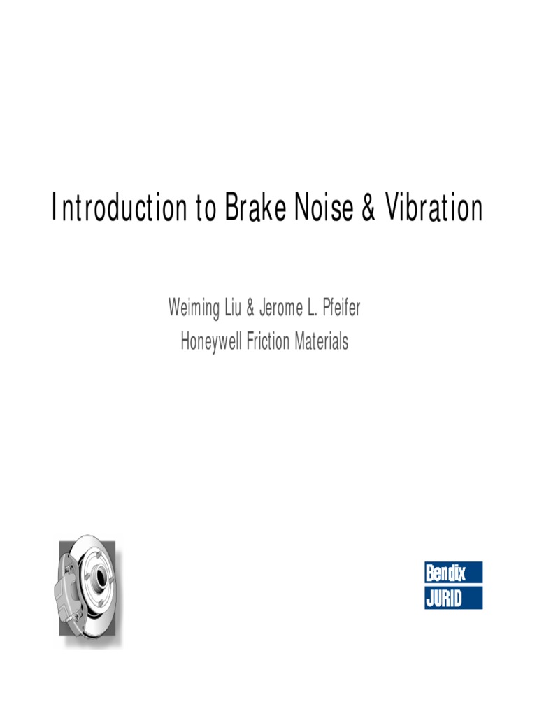 Honeywell Noise and Vibration PDF Brake Physical Quantities