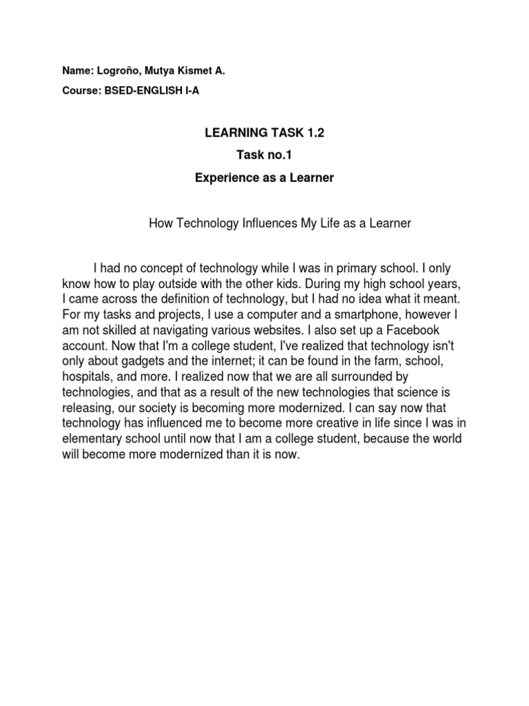 Learning Task 1.3 | Download Free PDF | Teaching Method | Learning
