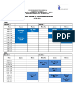 Horarios Disponibles Actividades Presenciales Lapso 2022-1