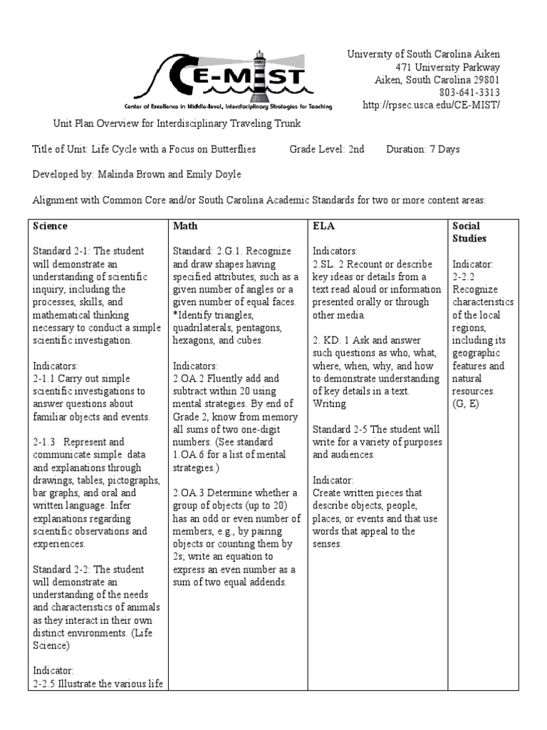 Science Math ELA Social Studies | PDF | Pupa | Butterfly