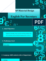 ESP Material Design: English For Secretary