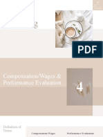 Compensation or Wages and Performance Evaluation Employee Relations