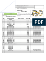 Power Tools Monthly Inspection