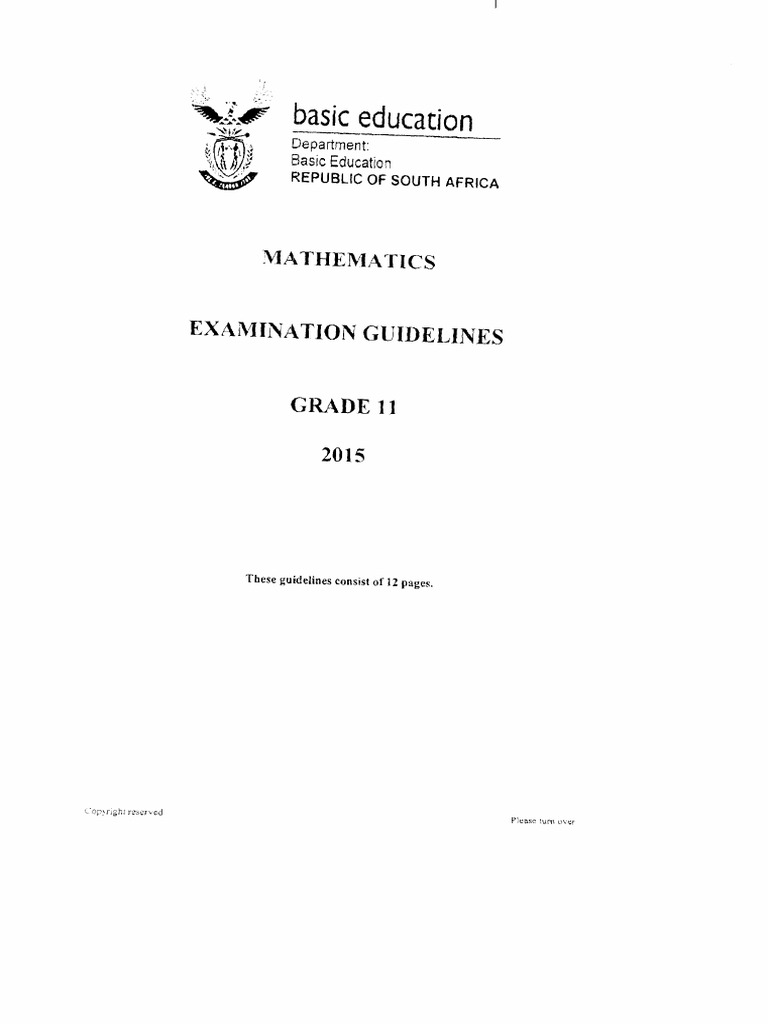 Grade 11 Exam Guideline | PDF | Circle | Mathematics