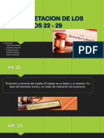 Interpretacion de Los Articulos 22 - 29