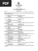 sUMMATIVE tEST Tle 7 2ND QUARTER