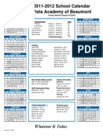 2011-2012 Calendar Vista Academy-Beaumont