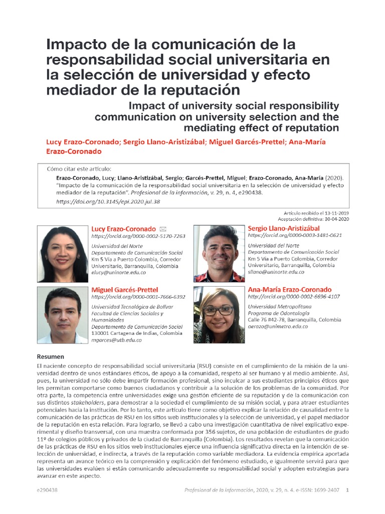 Responsabilidad Social En Las Universidades Pdf