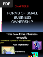 Chapter 8 Forms of Small Business Ownership