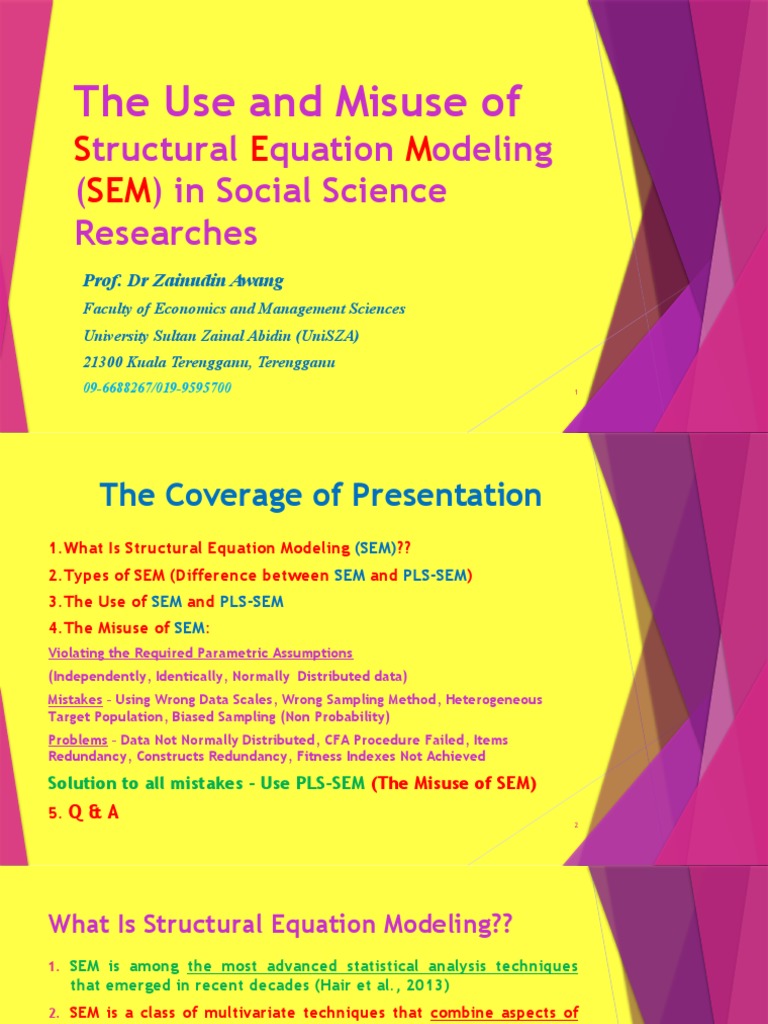 0 The Use and Misuse of SEM in Social Science Researches | PDF ...