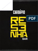 Cardápio Resenha Julho 2022