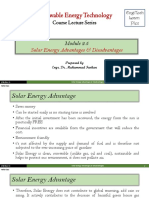 2.5 Solar Energy Advantages & Disadvantages