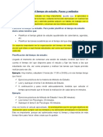 Planificar El Tiempo de Estudio (UNIDAD 4)