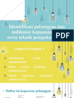 Kelompok 3 - Identifikasi Pelanggan Dan Indikator Serta Teknik Pengukurannya