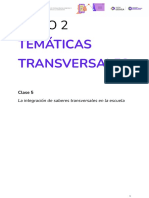 CLASE 5 - La Integración de Saberes Transversales en La Escuela