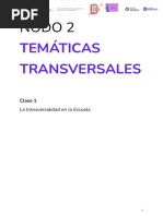 CLASE 1 - La Transversalidad en La Escuela