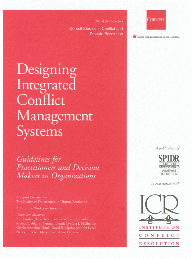 Guidelines for Integrated Conflict Systems | PDF | Mediation | Employment