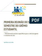 Reunião do Grêmio Estudantil discute planos para agosto
