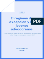 El Régimen de Excepción Salvadoreño y Los Jóvenes.