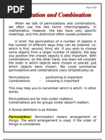 Permutation and Combination