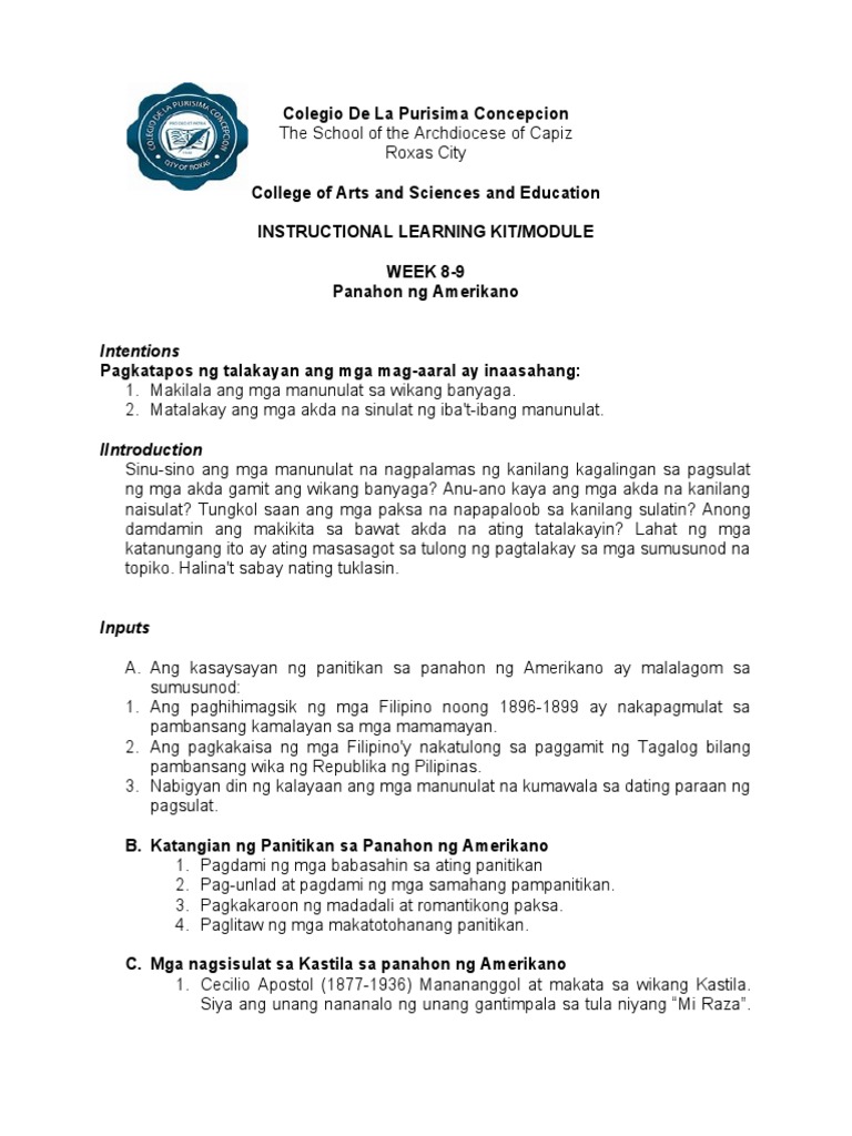 Share Week 8 9 FIL 3 Midterm | PDF