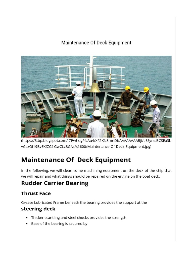 Bridge Equipment Maintnance PDF Bearing (Mechanical) Machines