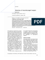 Complications of Microlaryngeal Surgery