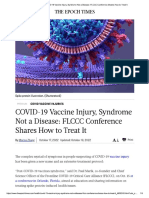COVID19 Vaccine Injury Syndrome Not A Disease FLCCC Conference Shares How To Treat It